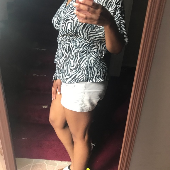 MICHELE MICHELLE Women Medium Blue Pleated Chiffon - Picture 6 of 8